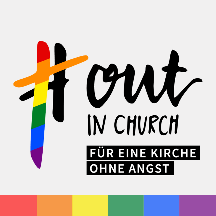 Logo der Aktion #outinchurch - Für eine Kirche ohne Angst