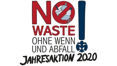 Logo der Jahresaktion 2020: No Waste - ohne wenn und Abfall
